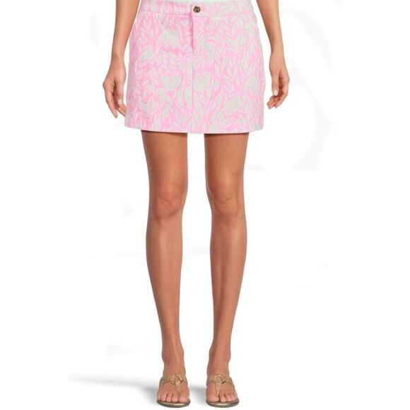 LILLY PULITZER Clarissa Sunset Pink Beach Skirt Size 8 - Picture 1 of 3